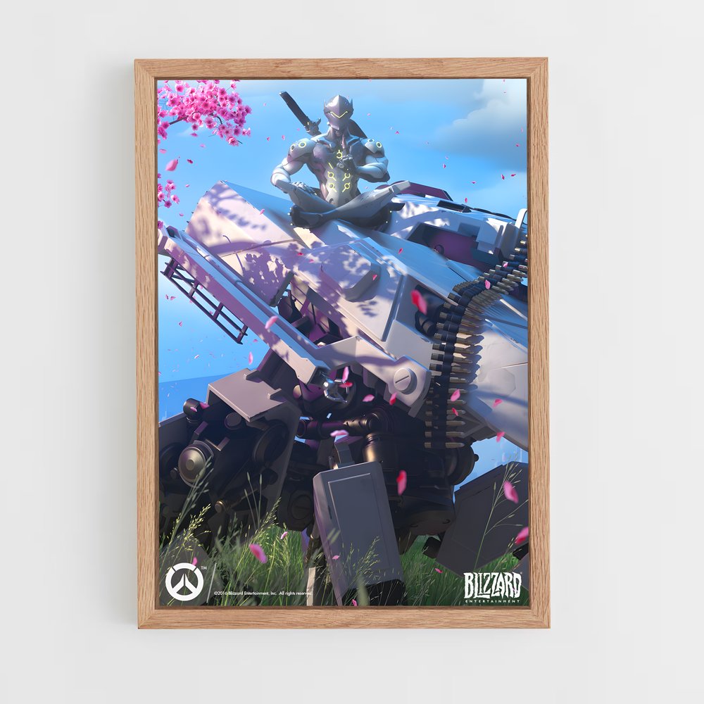 Poster Genji et Bastion Tranquillité – affiche Overwatch (vue 4)