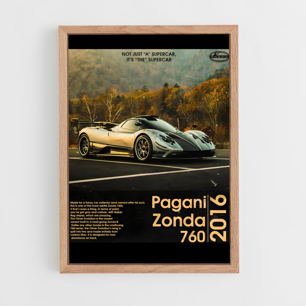 Poster Pagani Zonda Élégance (vue 4)