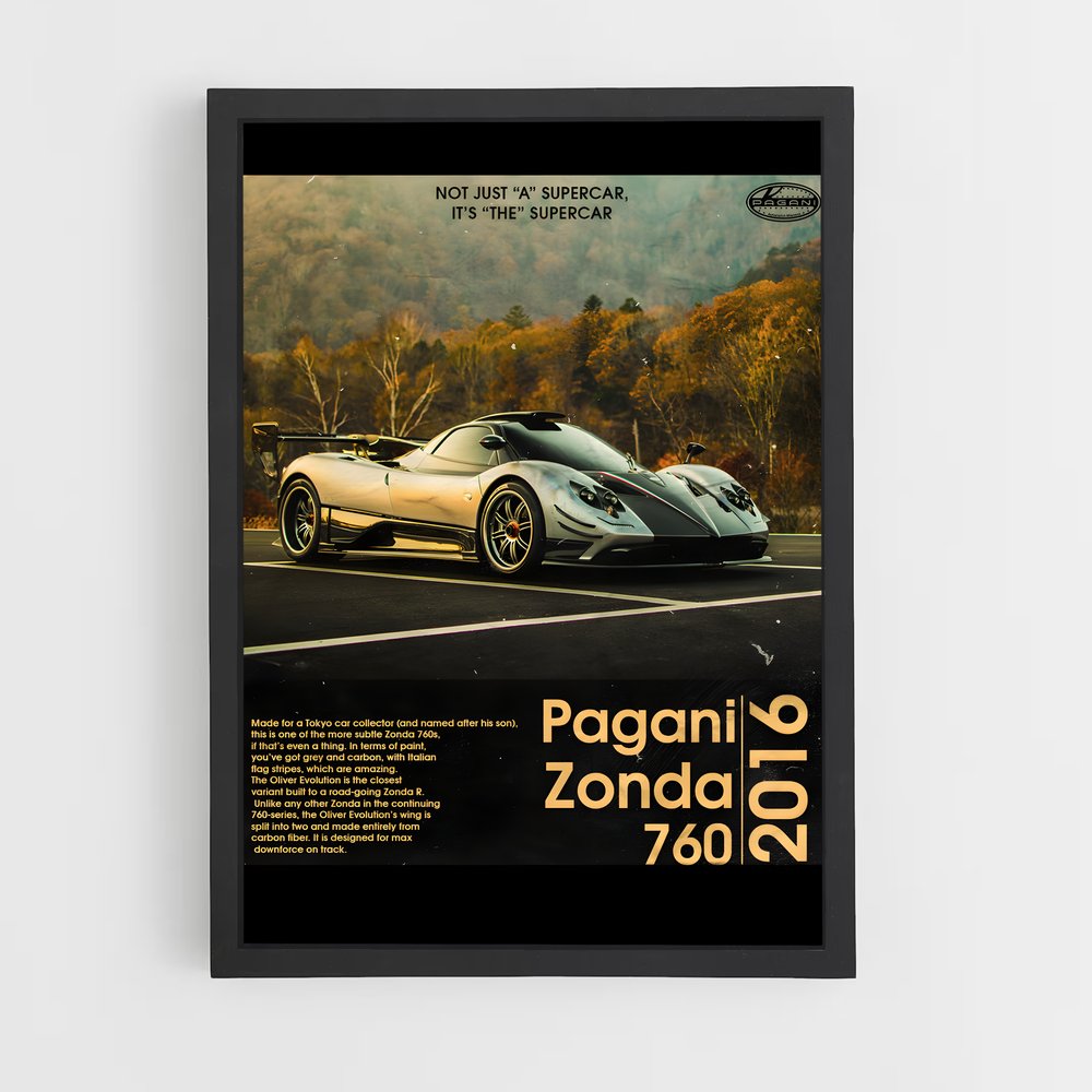 Poster Pagani Zonda Élégance (vue 2)