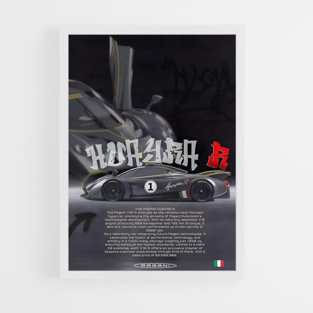 Poster Huayra Racing – affiche Pagani (vue 3)