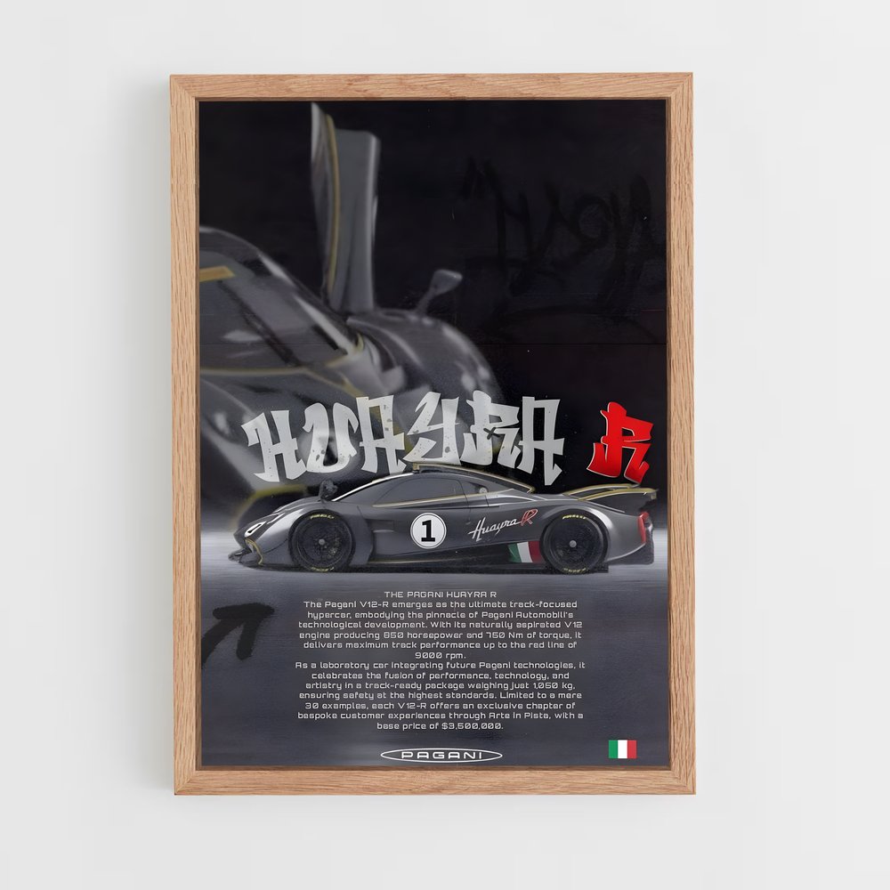 Poster Huayra Racing – affiche Pagani (vue 4)