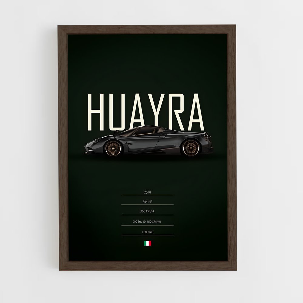 Poster Vitesse Huayra – affiche Pagani (vue 5)