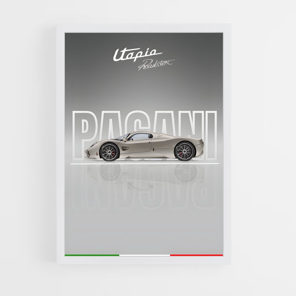 Poster Utopia Roadster – affiche Pagani (vue 3)