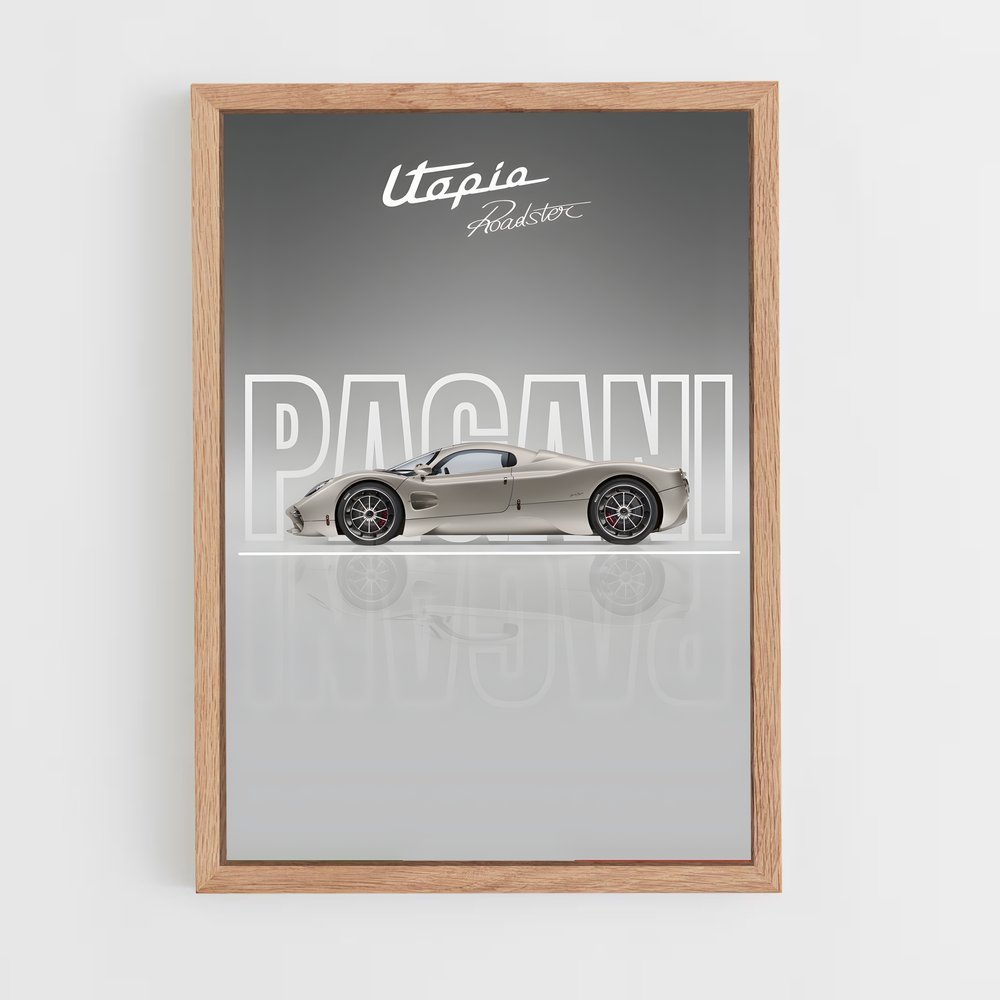 Poster Utopia Roadster – affiche Pagani (vue 4)