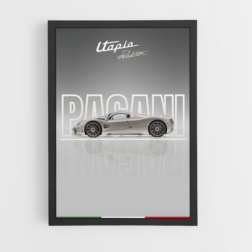 Poster Utopia Roadster – affiche Pagani (vue 2)