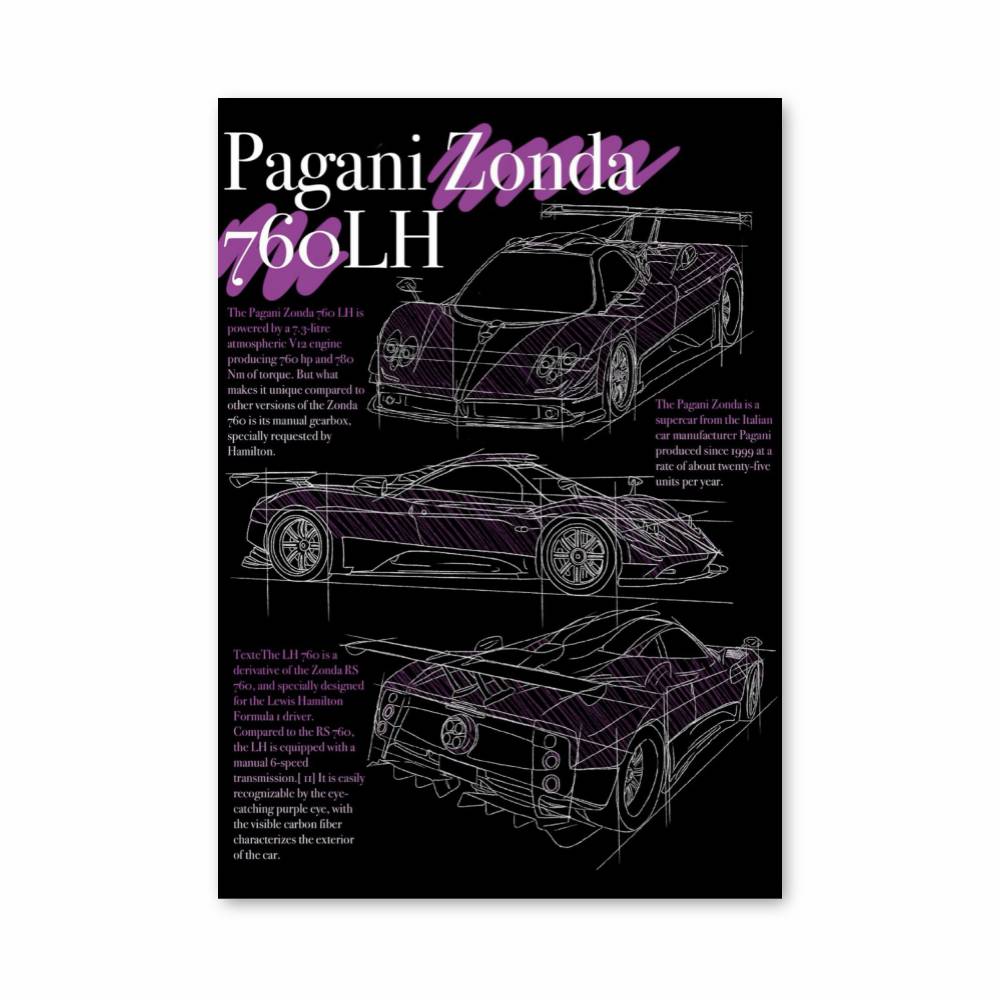 Poster Zonda Évolution – affiche Pagani