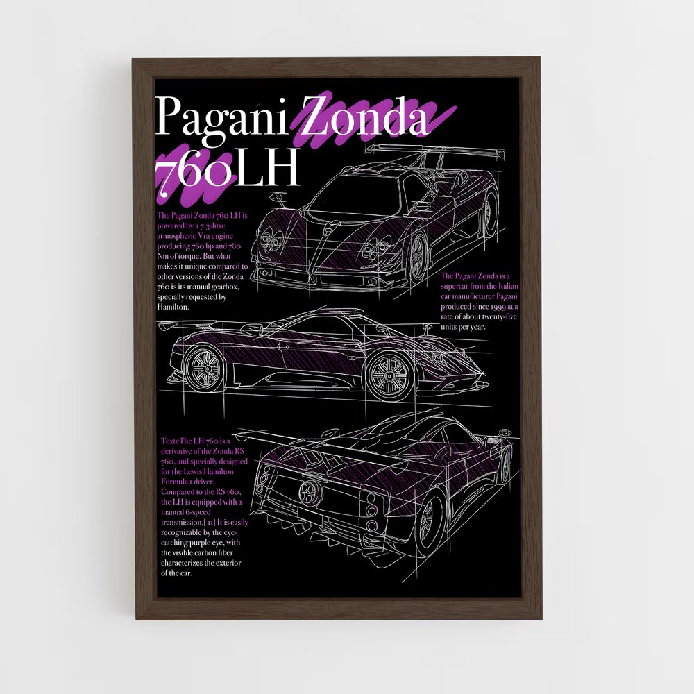Poster Zonda Évolution – affiche Pagani (vue 5)