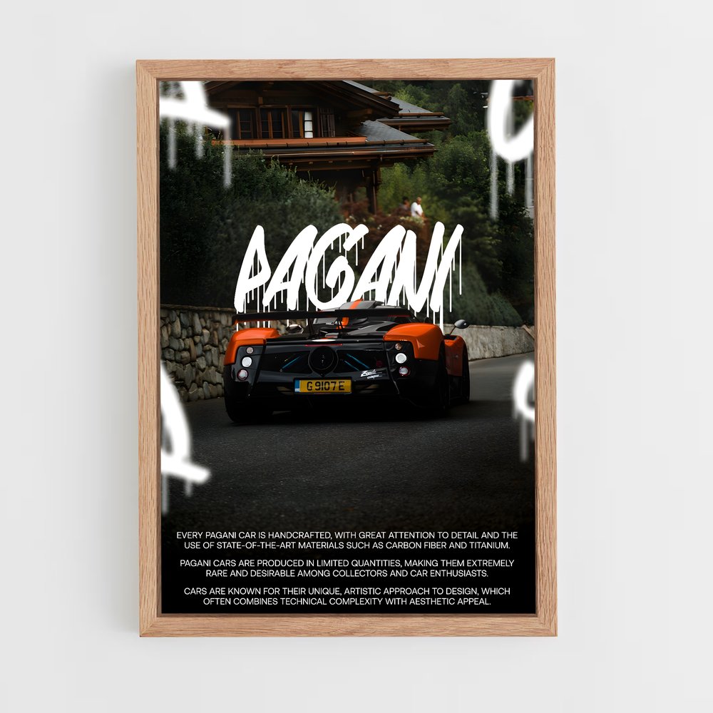 Poster Vitesse Élite – affiche Pagani (vue 4)