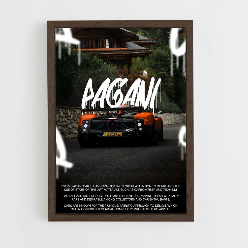 Poster Vitesse Élite – affiche Pagani (vue 5)