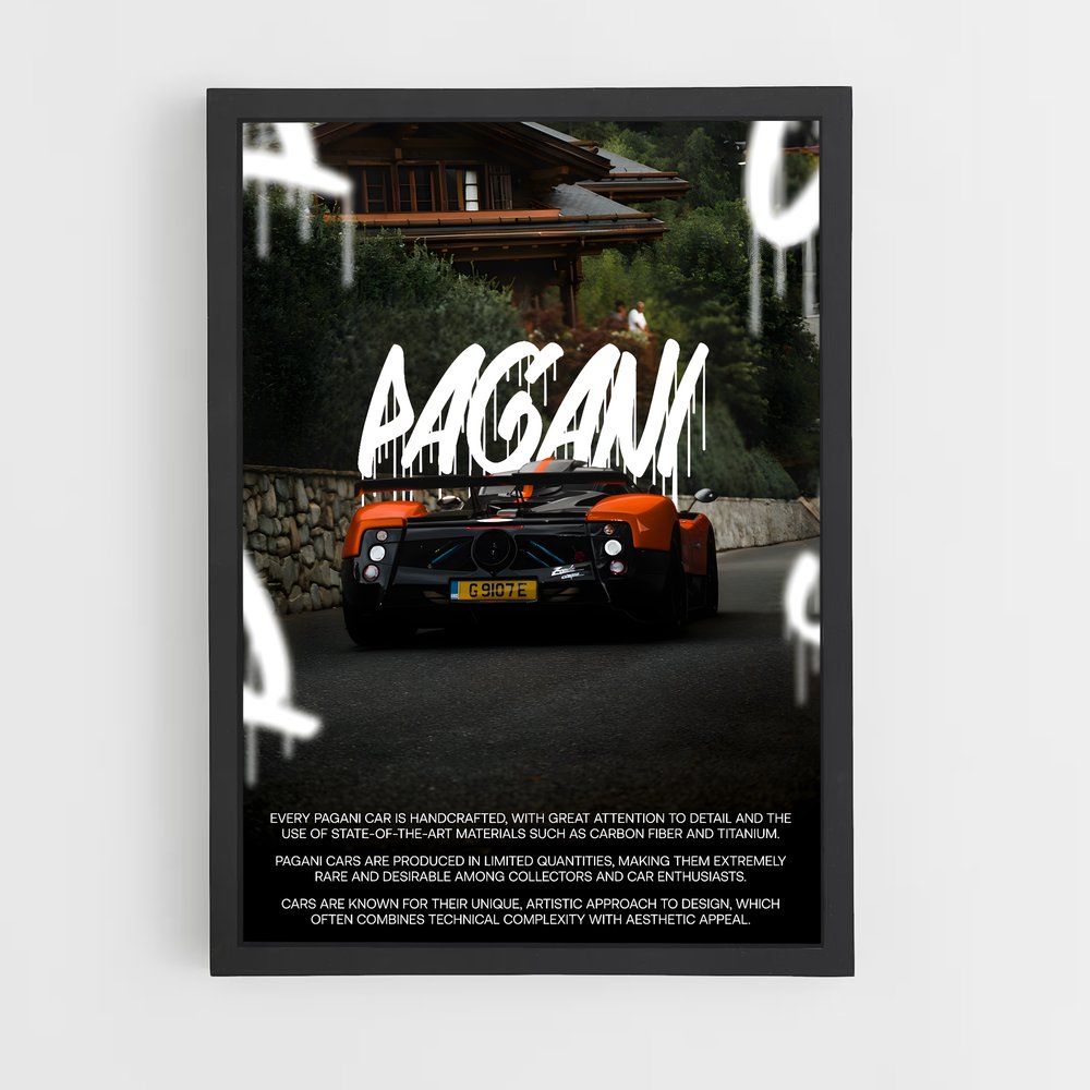 Poster Vitesse Élite – affiche Pagani (vue 2)