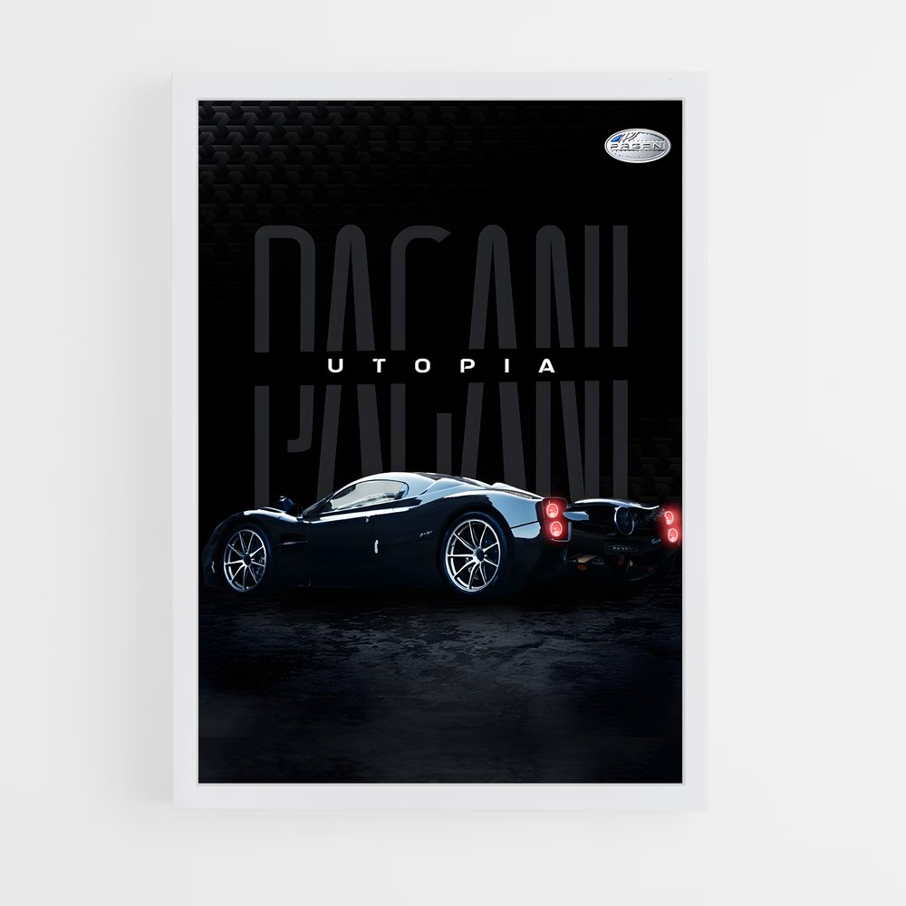 Poster Utopia Velocity – affiche Pagani (vue 3)
