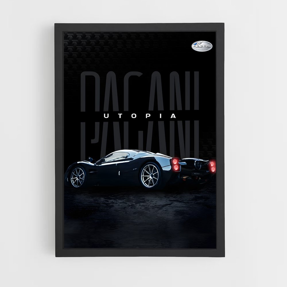 Poster Utopia Velocity – affiche Pagani (vue 2)