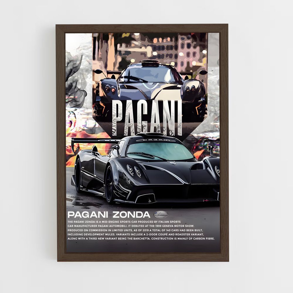 Poster Zonda Sportif – affiche Pagani (vue 5)