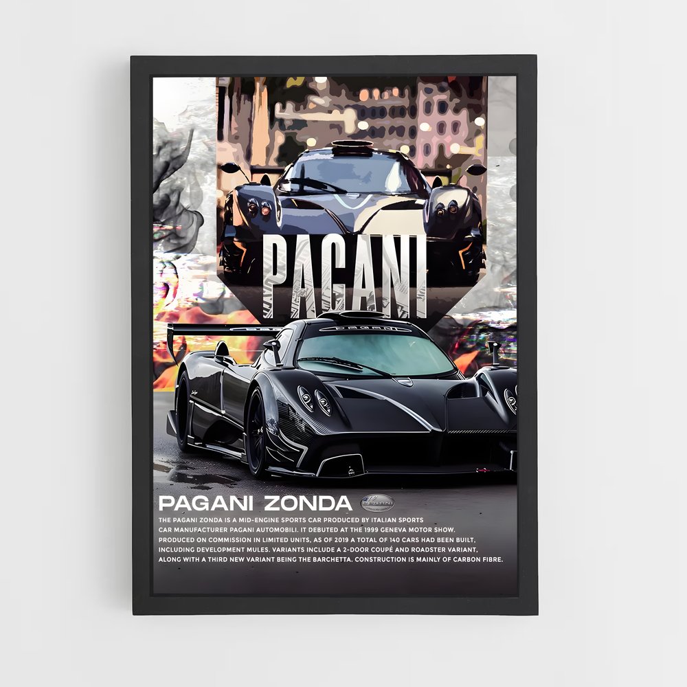 Poster Zonda Sportif – affiche Pagani (vue 2)