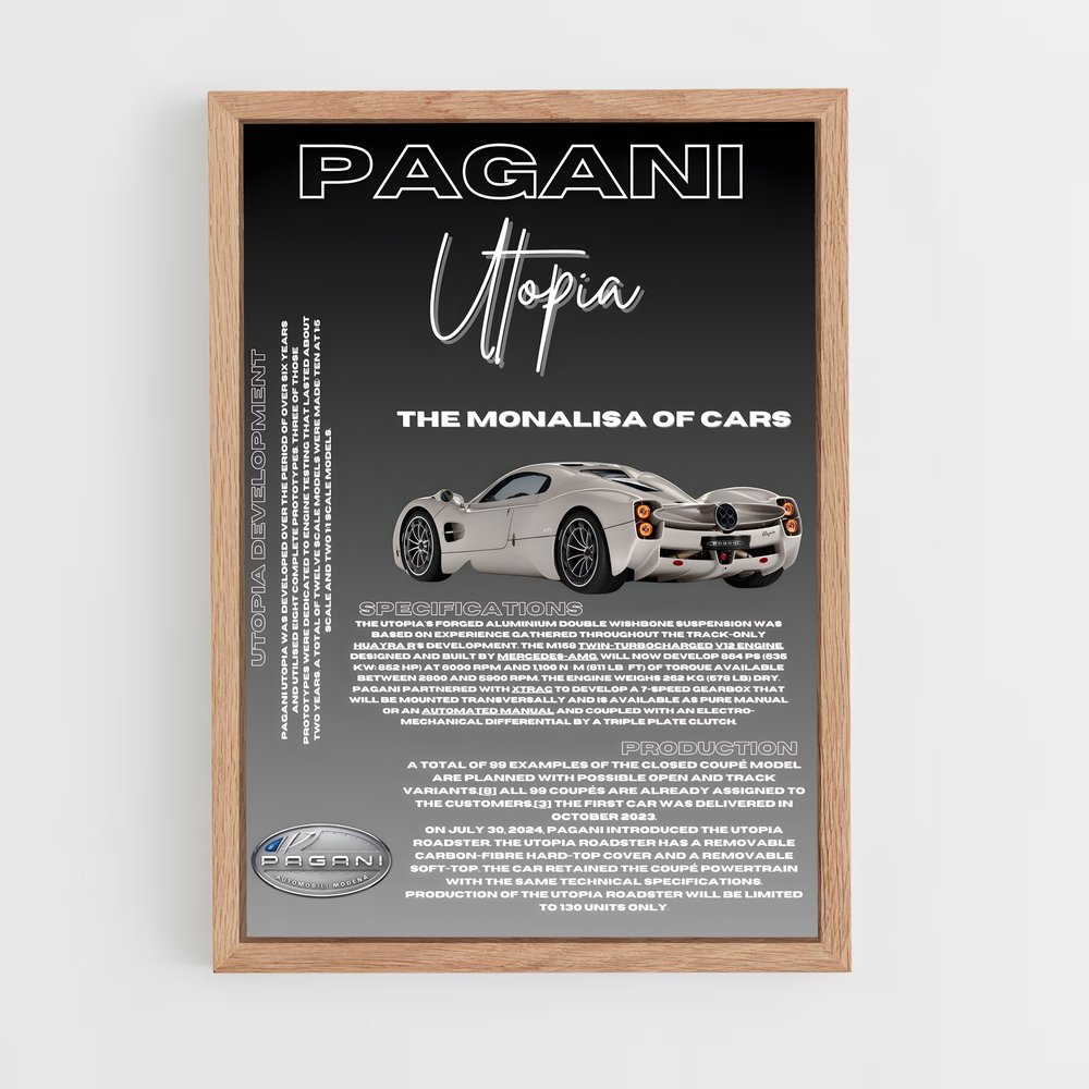 Poster Utopia de l'Automobile – affiche Pagani (vue 4)