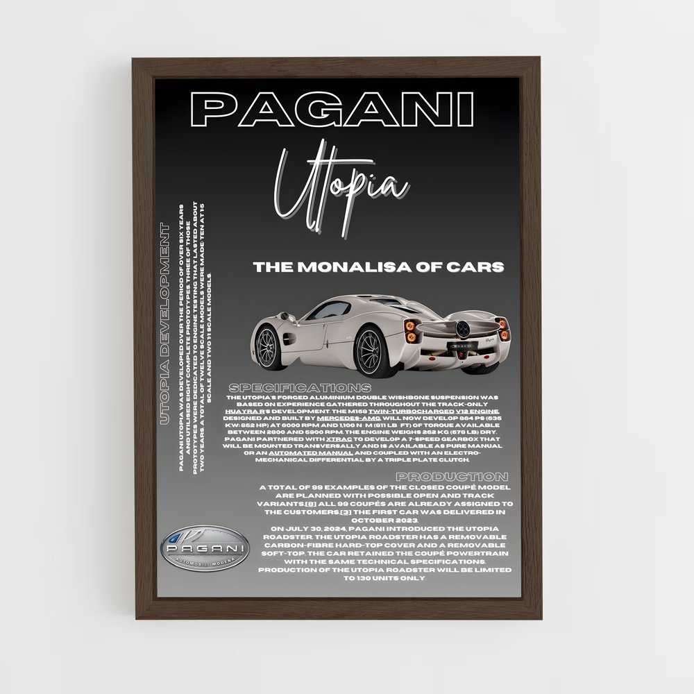 Poster Utopia de l'Automobile – affiche Pagani (vue 5)