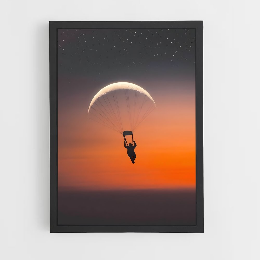 Poster Crépuscule Parapente (vue 2)