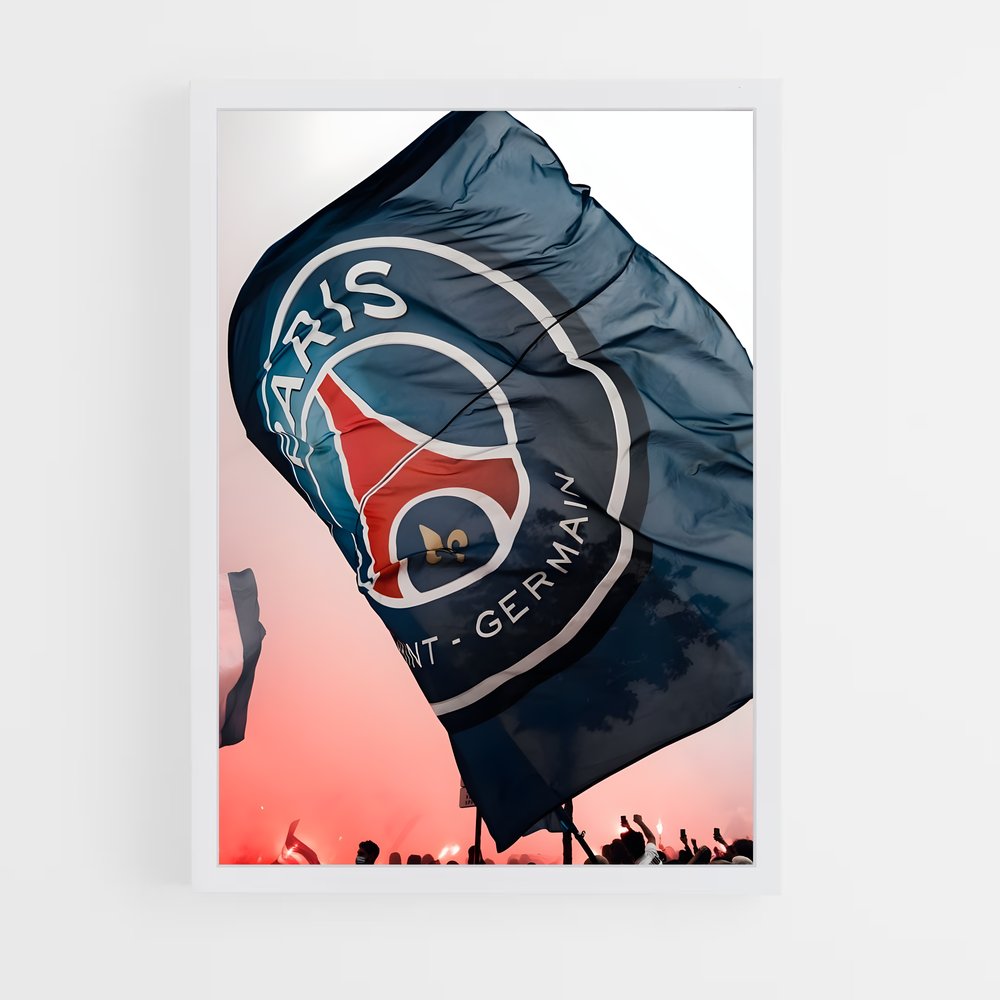 Poster PSG Drapeau – affiche Football (vue 3)