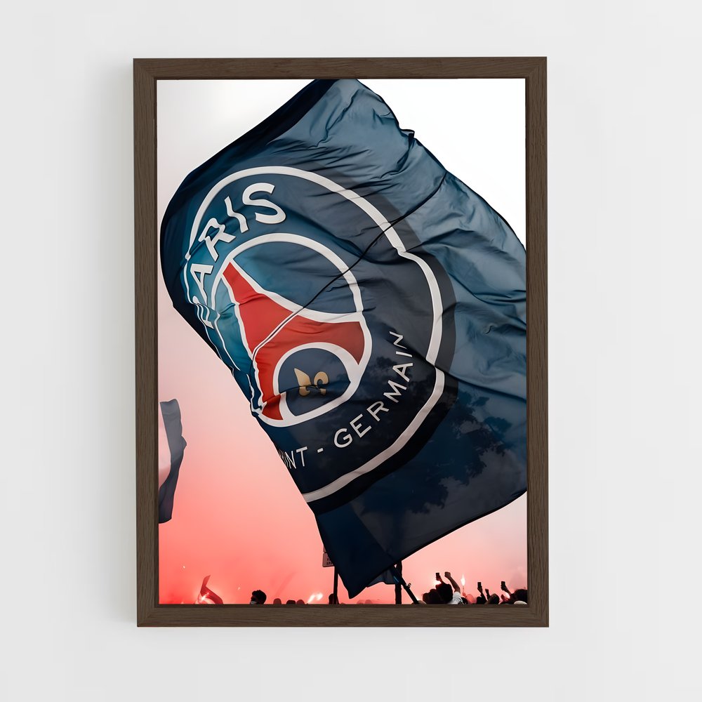 Poster PSG Drapeau – affiche Football (vue 5)
