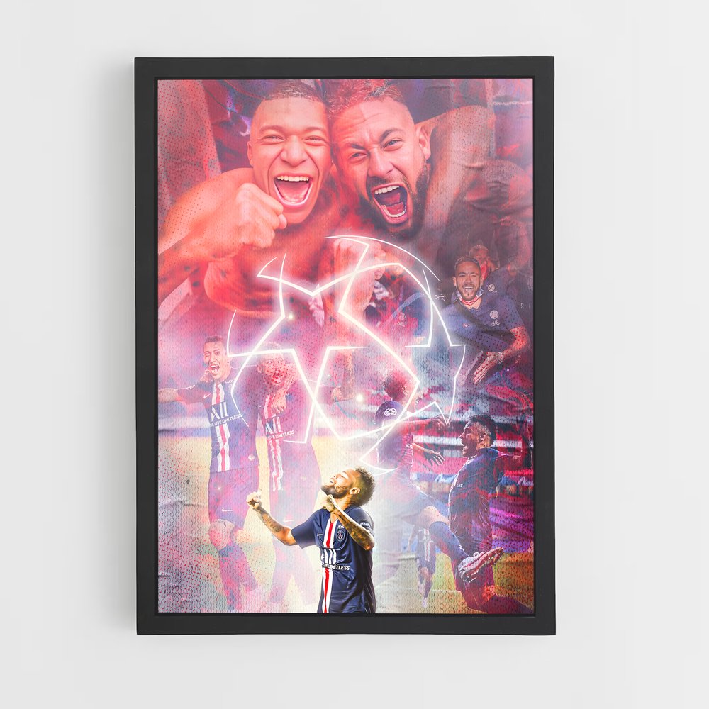 Poster PSG Victoire – affiche Football (vue 2)
