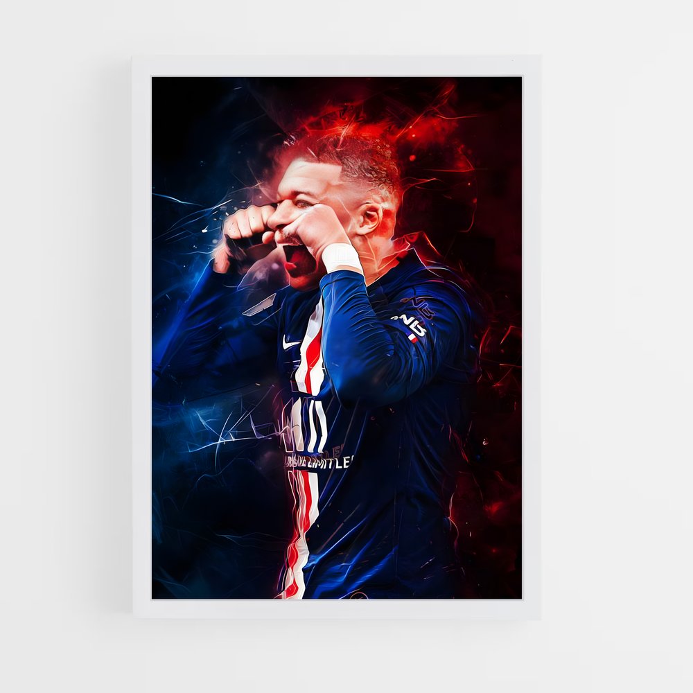 Poster PSG Mbappe – affiche Football (vue 3)