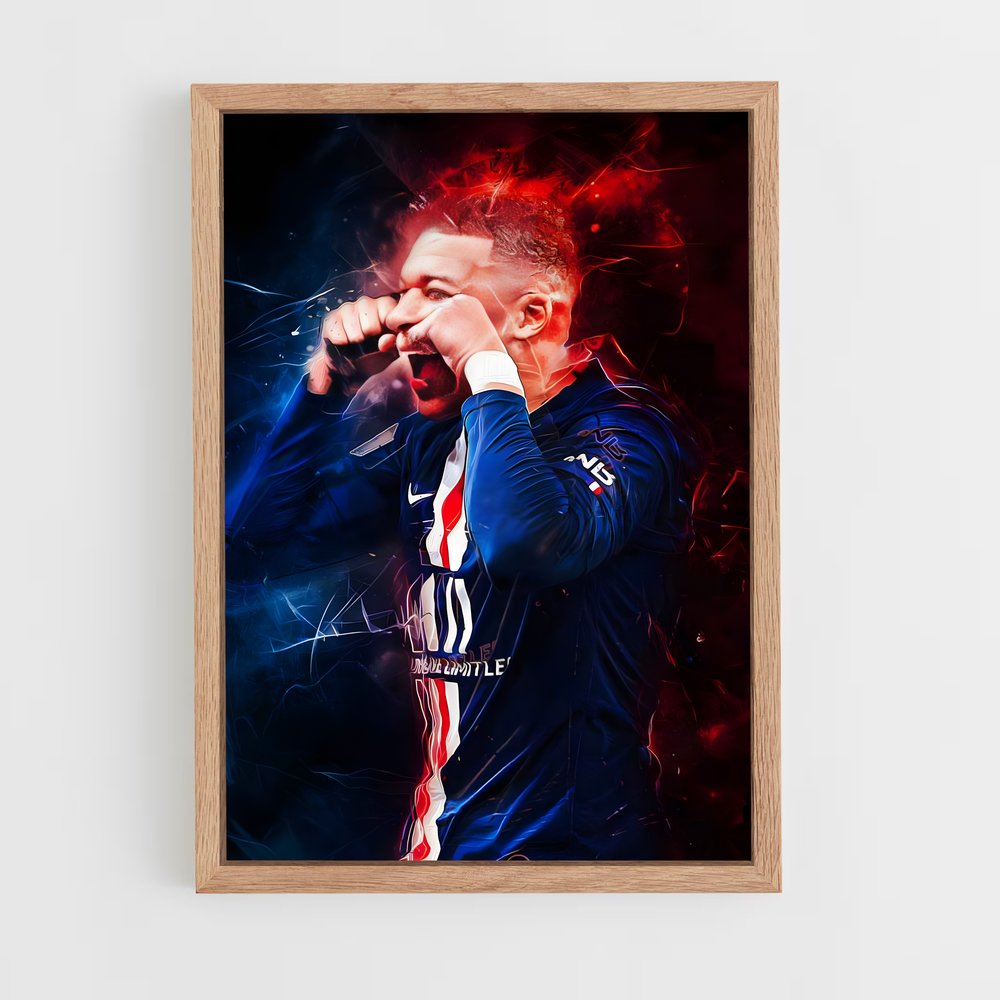Poster PSG Mbappe – affiche Football (vue 4)