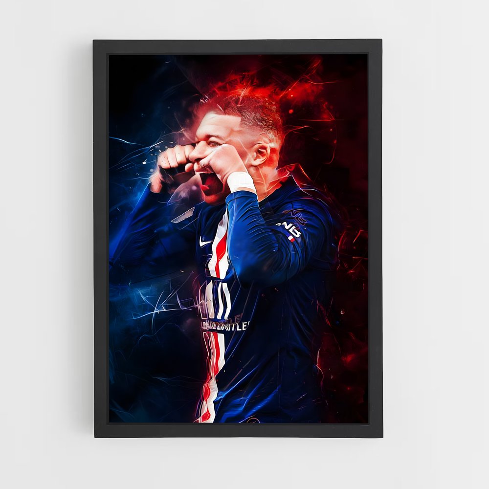 Poster PSG Mbappe – affiche Football (vue 2)