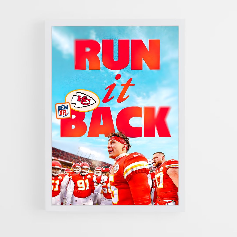 Poster Run It Back – affiche Football US (vue 3)
