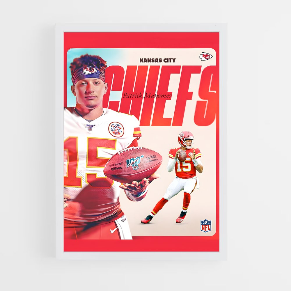 Poster Chiefs Quarterback – affiche Football US (vue 3)