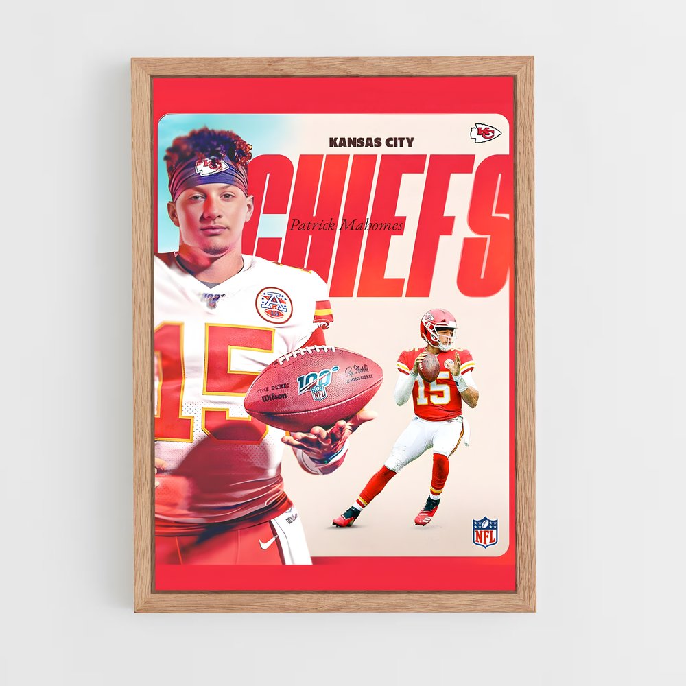 Poster Chiefs Quarterback – affiche Football US (vue 4)