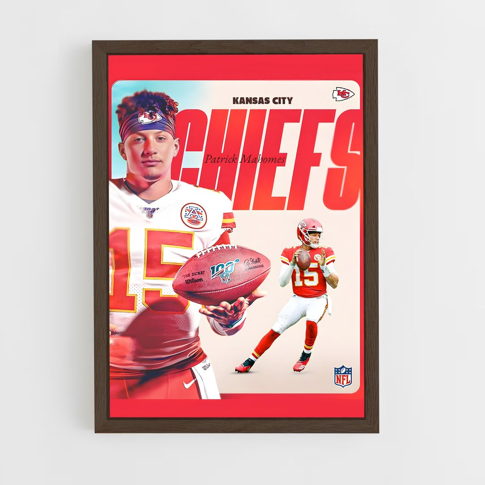 Poster Chiefs Quarterback – affiche Football US (vue 5)