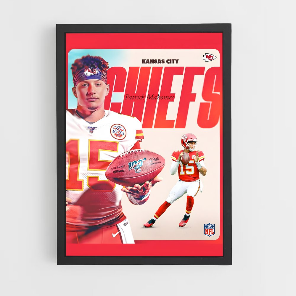 Poster Chiefs Quarterback – affiche Football US (vue 2)