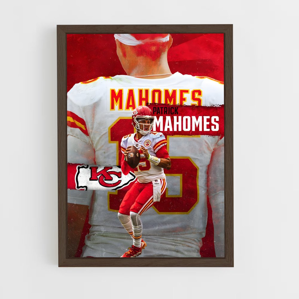 Poster Touchdown Rouge – affiche Football US (vue 5)