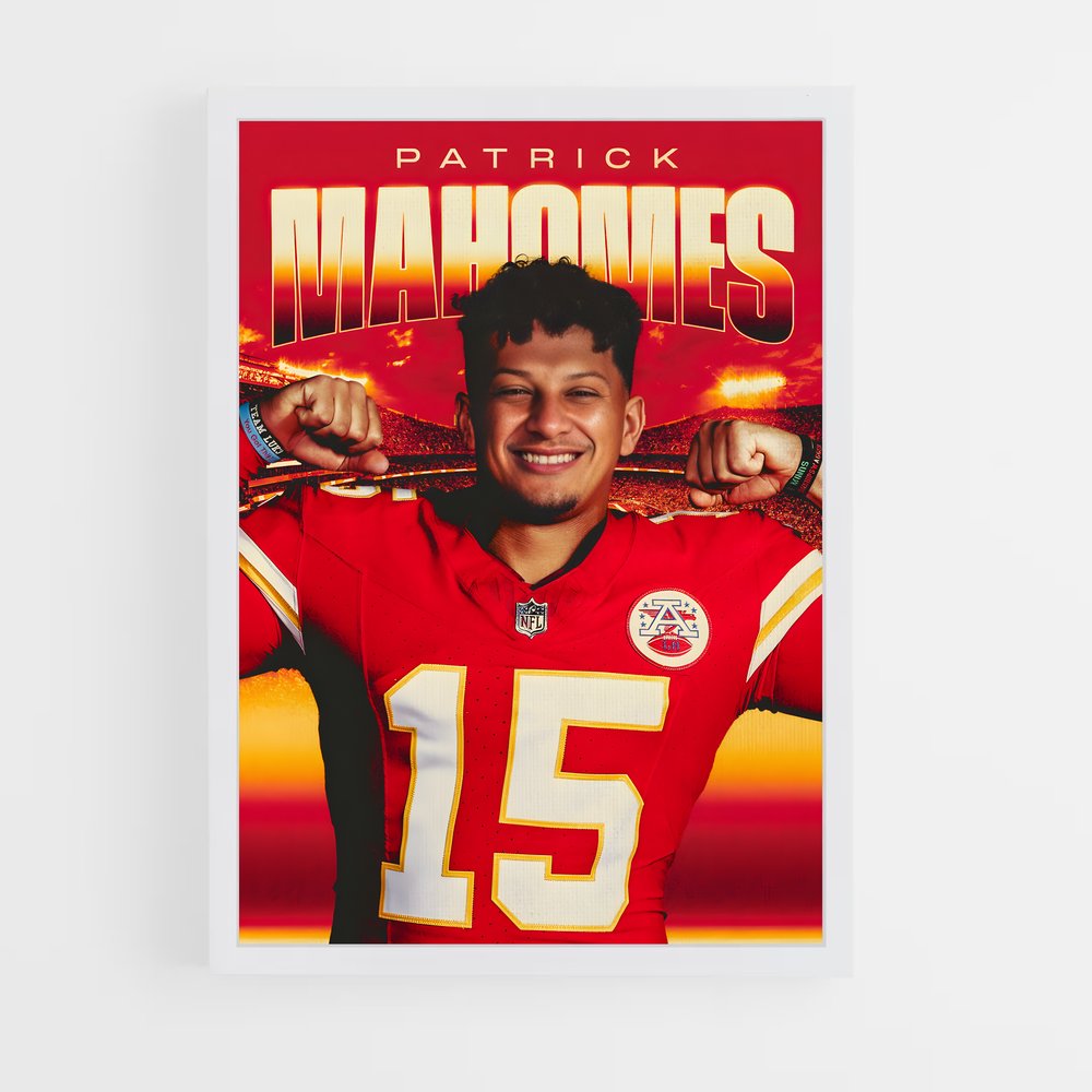 Poster Superstar Rouges – affiche Football US (vue 3)
