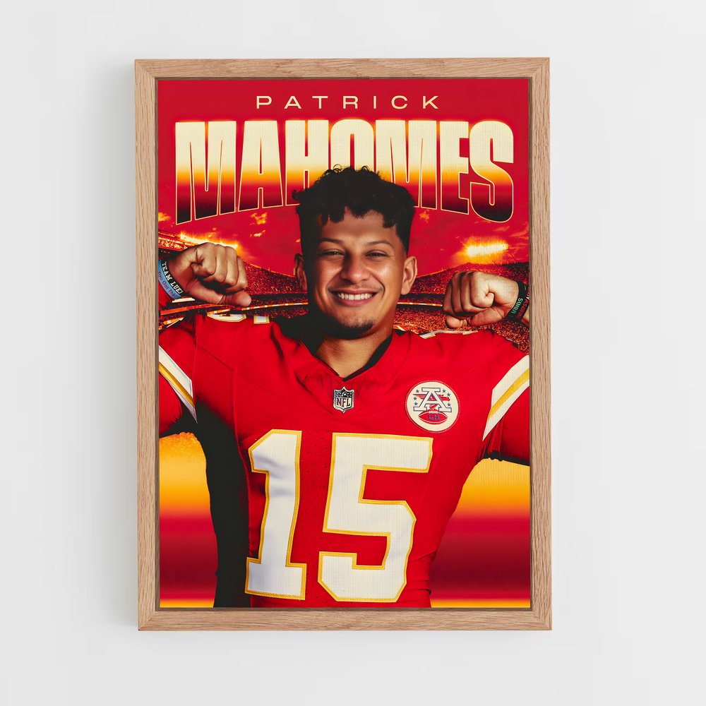 Poster Superstar Rouges – affiche Football US (vue 4)