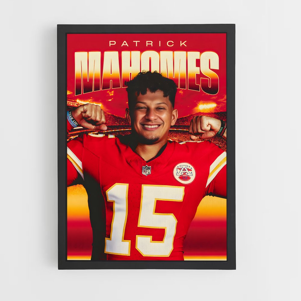 Poster Superstar Rouges – affiche Football US (vue 2)