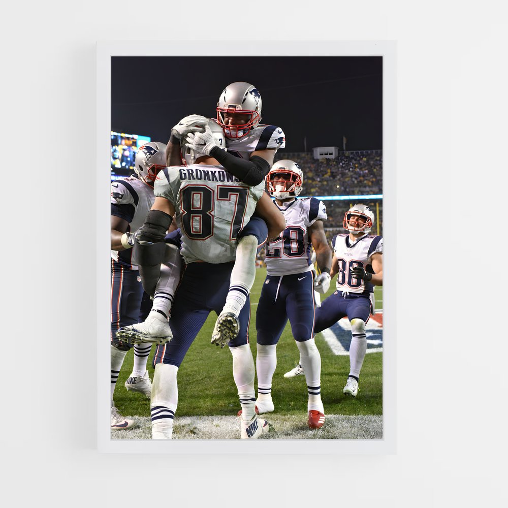 Poster New England Patriots Victoire – affiche Football US (vue 3)
