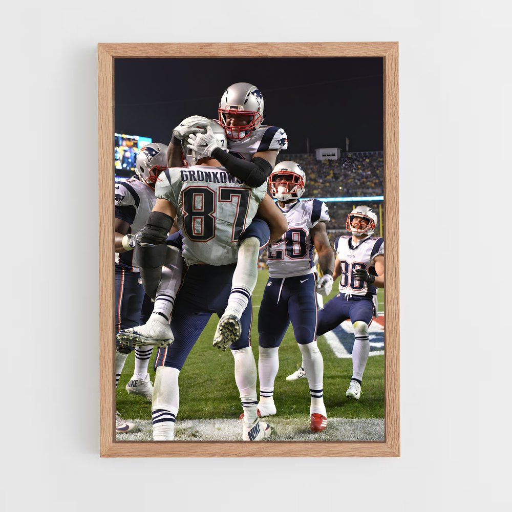 Poster New England Patriots Victoire – affiche Football US (vue 4)
