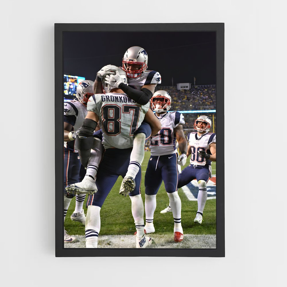 Poster New England Patriots Victoire – affiche Football US (vue 2)