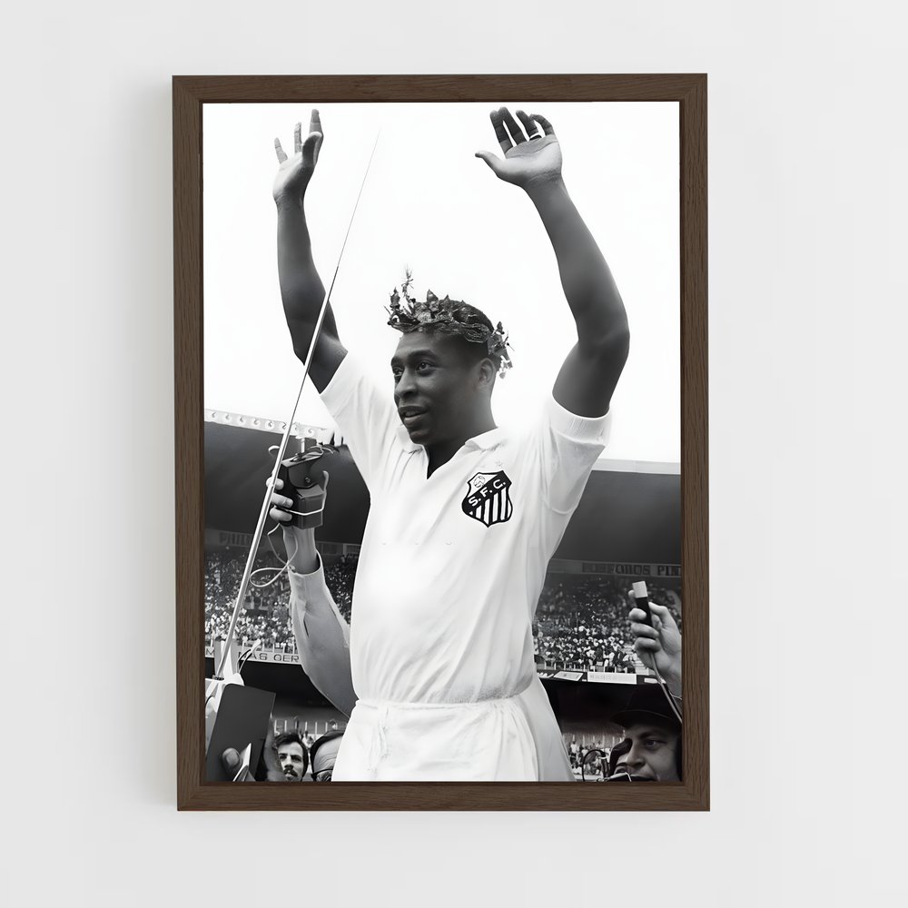 Poster Pelé Noir et Blanc – affiche Football (vue 5)