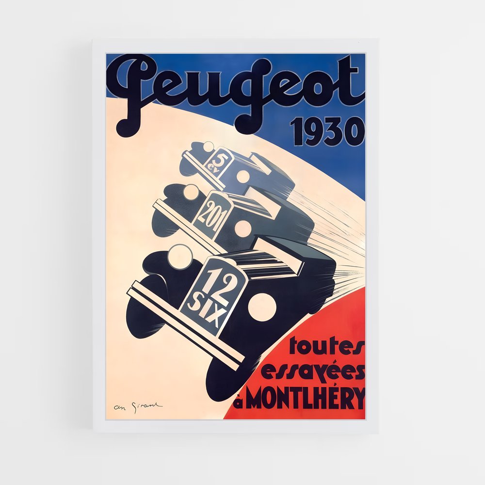 Poster Peugeot Vintage 1930 (vue 3)