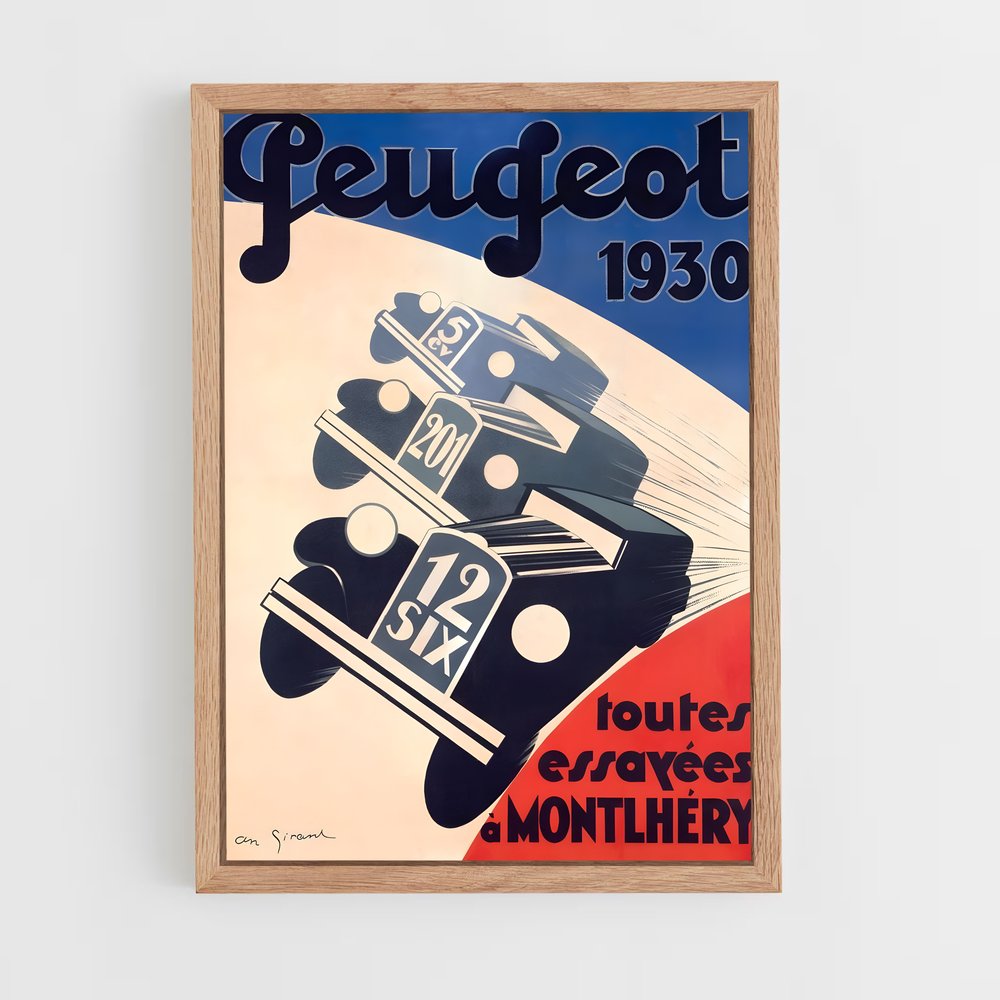 Poster Peugeot Vintage 1930 (vue 4)