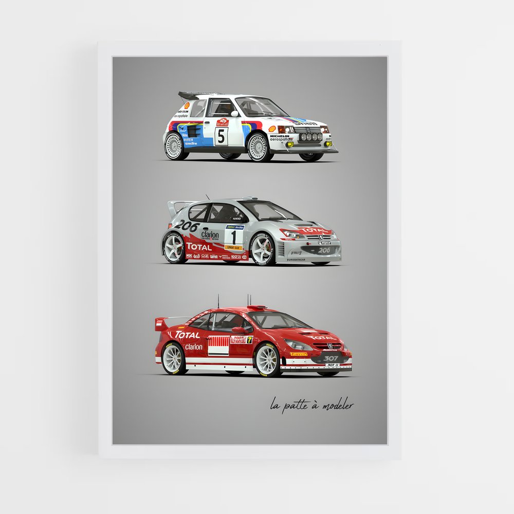 Poster Légendes du Rallye – affiche Peugeot (vue 3)