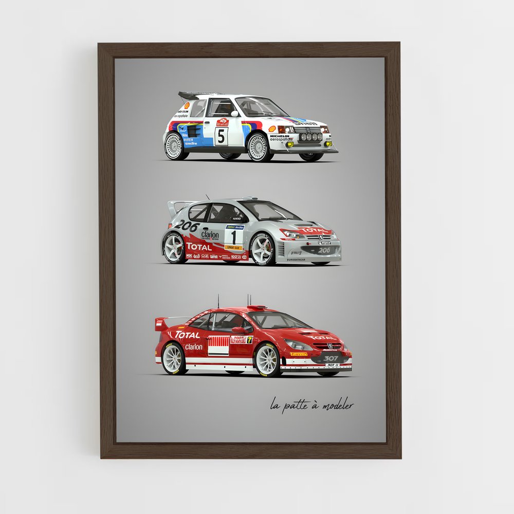 Poster Légendes du Rallye – affiche Peugeot (vue 5)