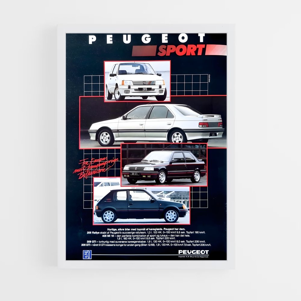 Poster Peugeot Sport Vintage (vue 3)