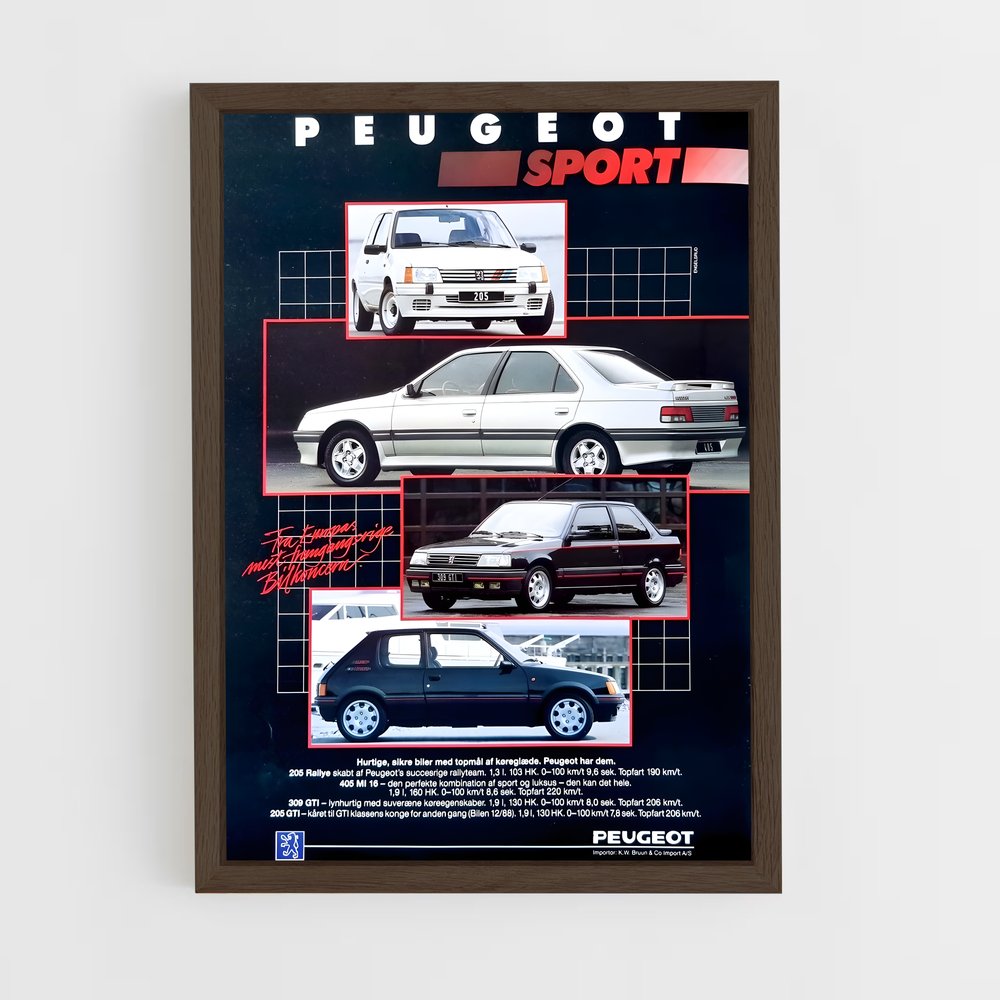 Poster Peugeot Sport Vintage (vue 5)
