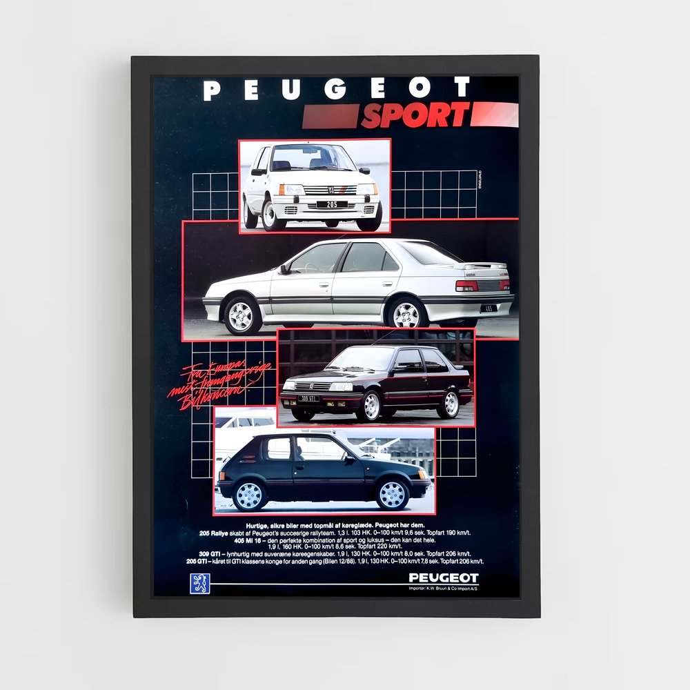 Poster Peugeot Sport Vintage (vue 2)