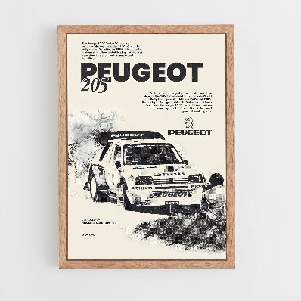 Poster Peugeot 205 Rallye (vue 4)