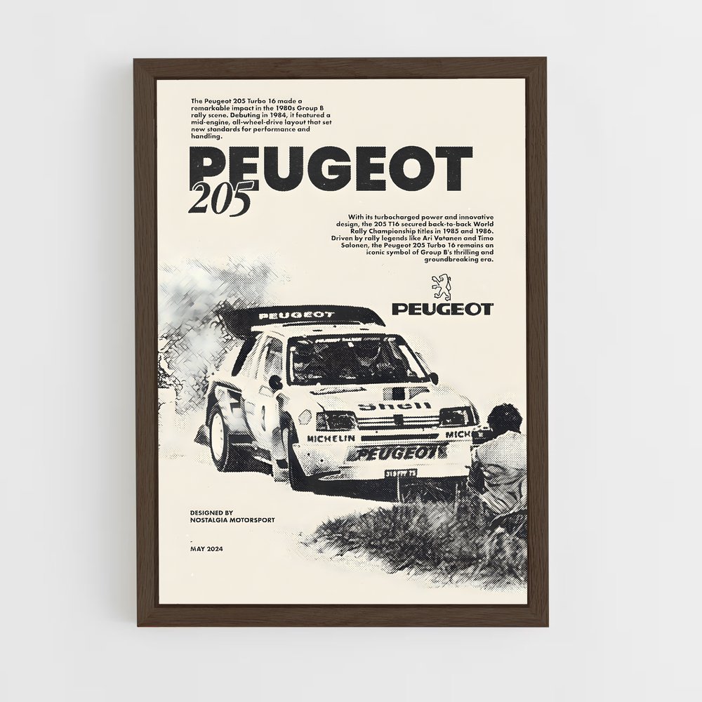 Poster Peugeot 205 Rallye (vue 5)