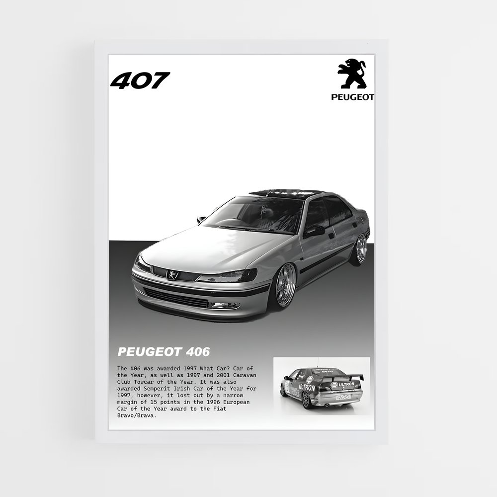 Poster Édition 406 Vintage – affiche Peugeot (vue 3)